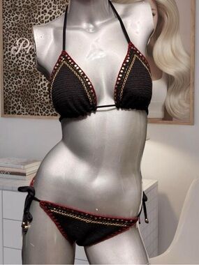 Abercrombie Crochet Knit Bikini Set